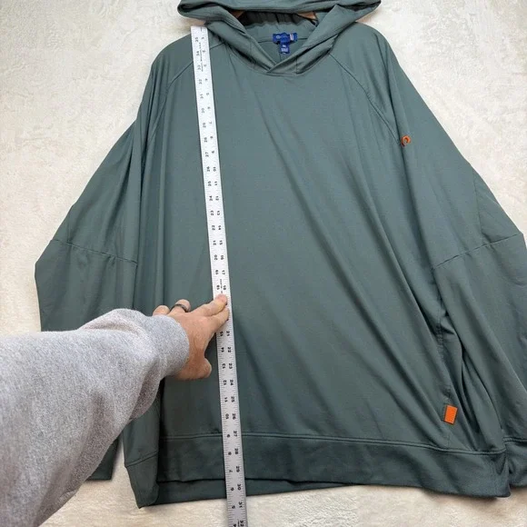 Golf Hoodie Lightweight Pullover Green Performance Stitch Golf Mens XXL - Picture 3 of 11